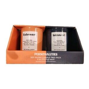 New Personalities Soy Blend Candle 2 Pack 4oz Each Vanilla, Citrus